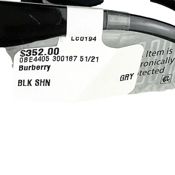 Burberry NEW Black Cat Eye BE4405 Grey Lense Chunky Designer - Picture 13 of 13